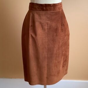 DANIER Vintage Suede Leather Pencil Skirt